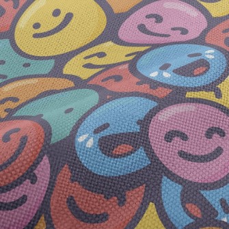 Stacked Emoticons Performance Linen