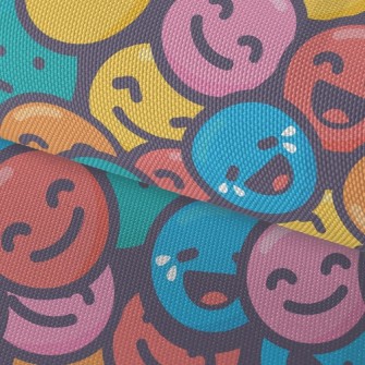 Stacked Emoticons Waterproof Oxford