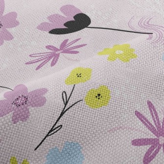 Cute Pink Flowers Performance Linen