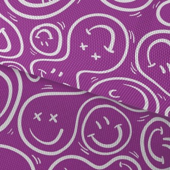 Distorted Smiley Face Waterproof Oxford
