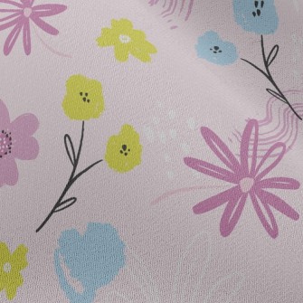 Cute Pink Flowers Chiffon