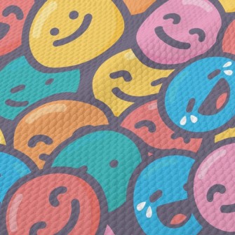 Stacked Emoticons Birdseye Piqué