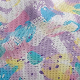 Fantasy Toned Abstract Paintin Athletic Mesh Flat Back