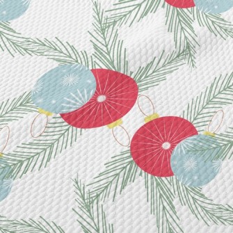 Two-color Christmas Balls Birdseye Piqué