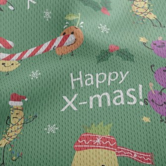 Fruit Family Celebrates Christ Athletic Mesh Flat Back