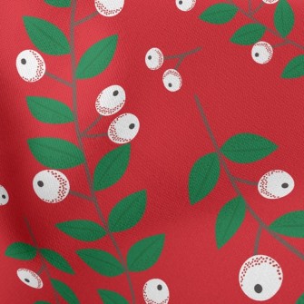 Plum Fruit Leaves Stretch Ponte