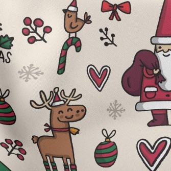 Cartoon Merry Christmas Stretch Ponte