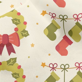 Christmas Decoration Wreath Micro Fleece