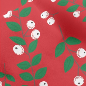 Plum Fruit Leaves Micro Fleece