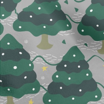 Dotted Christmas Tree Micro Fleece
