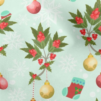 Christmas Red Hanging Ornament Micro Fleece