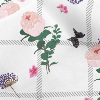 Beautiful Flowers And Butterfl Micro Fleece