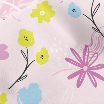 Cute Pink Flowers Micro Fleece