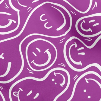 Distorted Smiley Face Micro Fleece