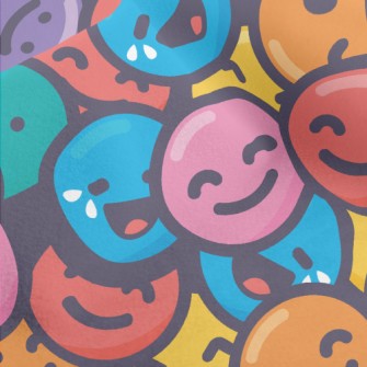 Stacked Emoticons Micro Fleece