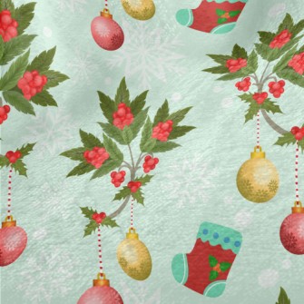 Christmas Red Hanging Ornament Minky