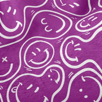 Distorted Smiley Face Minky