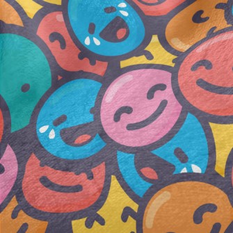 Stacked Emoticons Minky