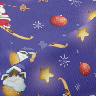 Santa Skiing Piqué