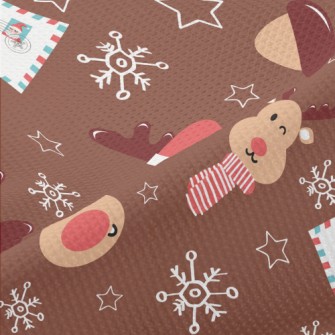 Elk Letter To Santa Claus Piqué