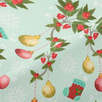 Christmas Red Hanging Ornament Piqué