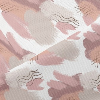 Watercolor Abstract Lines Piqué