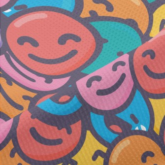 Stacked Emoticons Piqué