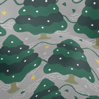 Dotted Christmas Tree Lightweight Performance Linen