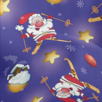 Santa Skiing Lightweight Performance Linen