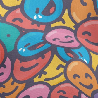 Stacked Emoticons Lightweight Performance Linen