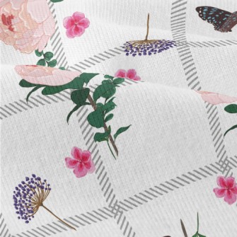 Beautiful Flowers And Butterfl Modern Jersey