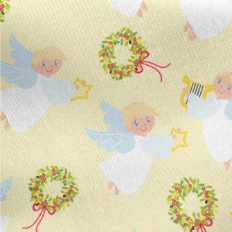 Cute Angel Blessing Jersey Backed Fleece