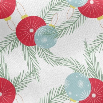 Two-color Christmas Balls Jersey Backed Fleece