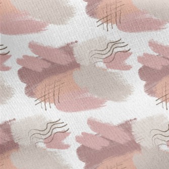 Watercolor Abstract Lines Jersey Backed Fleece