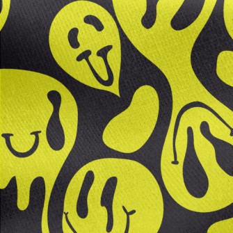 Big Twisted Smiley Face Jersey Backed Fleece