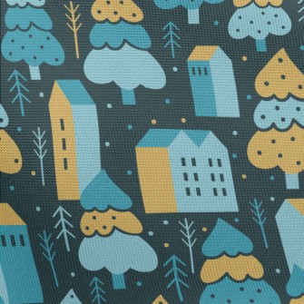 Forest And Apartment Pongee