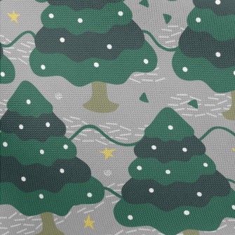 Dotted Christmas Tree Pongee