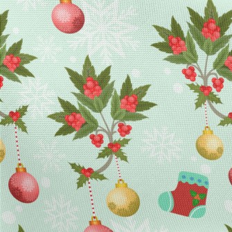 Christmas Red Hanging Ornament Pongee