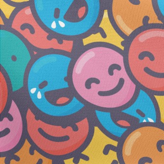 Stacked Emoticons Pongee