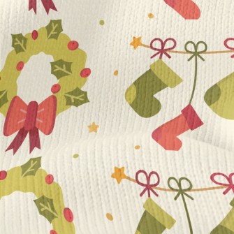 Christmas Decoration Wreath Stretch Jersey