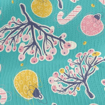 Special Bulb Japanese Flower Stretch Jersey