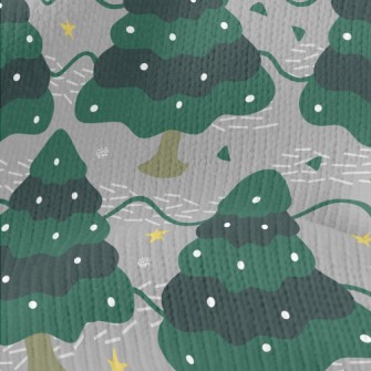 Dotted Christmas Tree Stretch Jersey