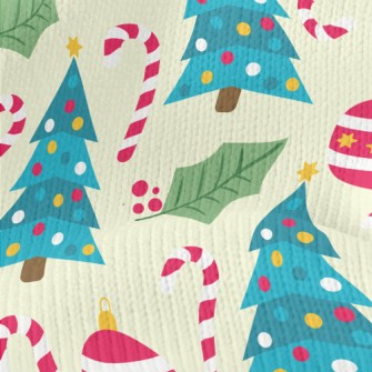 Candy Cane Christmas Tree Stretch Jersey