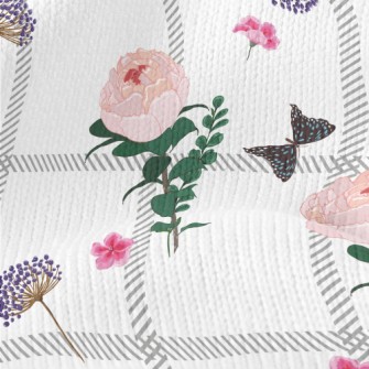 Beautiful Flowers And Butterfl Stretch Jersey