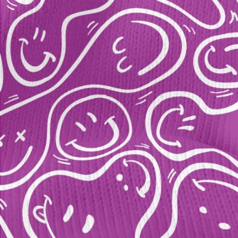 Distorted Smiley Face Stretch Jersey