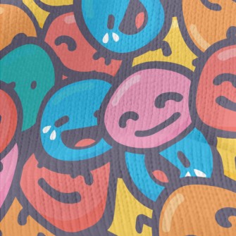 Stacked Emoticons Stretch Jersey