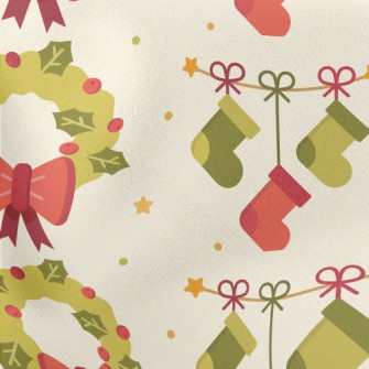 Christmas Decoration Wreath Lightweight Cotton Poplin