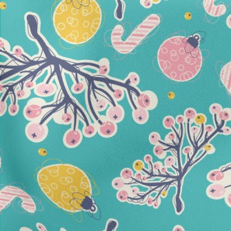 Special Bulb Japanese Flower Lightweight Cotton Poplin
