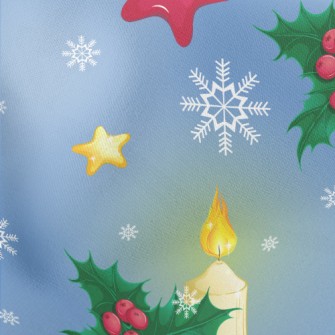 Christmas Star Candlelight Lightweight Cotton Poplin