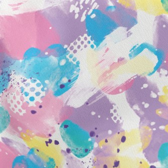 Fantasy Toned Abstract Paintin Lightweight Cotton Poplin